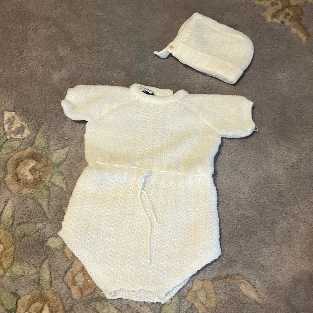 Vintage custome made infant outfit